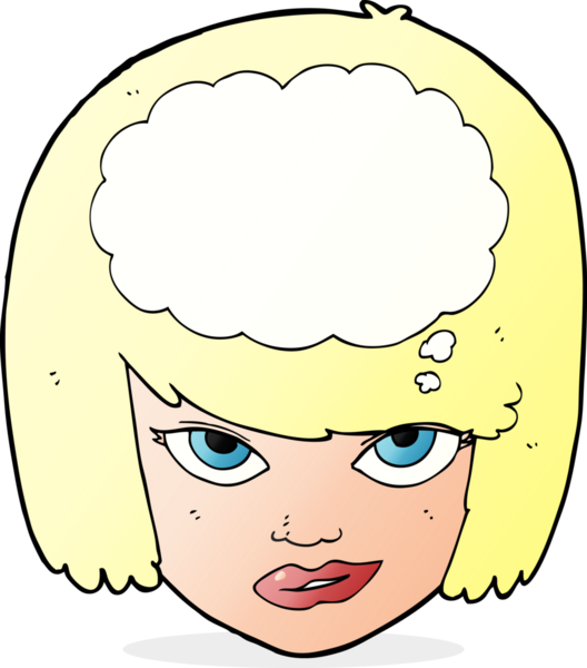 Bir insan tarafından çizilmiş bir çizgi film kadını.