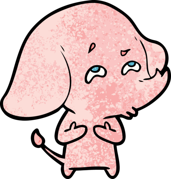 Bir insan tarafından çizilmiş karikatür fili