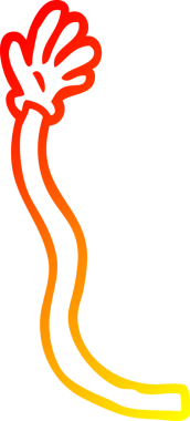 Bir insan tarafından çizilen çizgi filmin sıcak gradyan çizimleri.