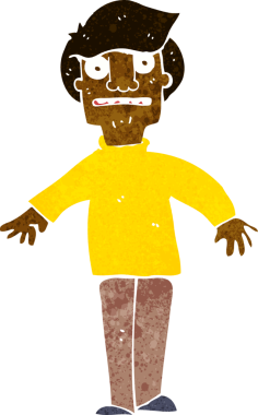 Bir insan tarafından çizilmiş bir karikatür.