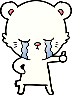 Bir insan tarafından çizilmiş kutup ayısı karikatürü