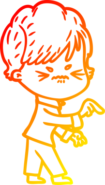 Bir insan tarafından çizilmiş karikatür çizimi.