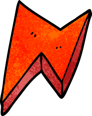 Bir insan tarafından çizilmiş karalama ateş cıvatası.