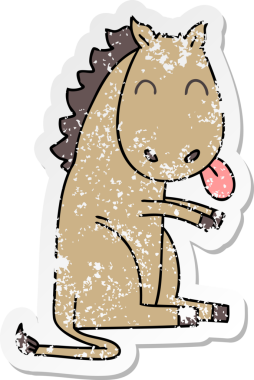 Bir insan tarafından çizilmiş garip bir el çiziminin sıkıntılı çıkartması.