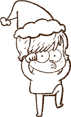 Bir insan tarafından çizilmiş Noel Adamı Kömürü