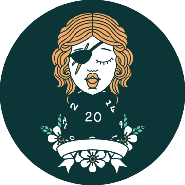 Bir insan tarafından çizilmiş doğal 20 zarlı dolandırıcı insan simgesi