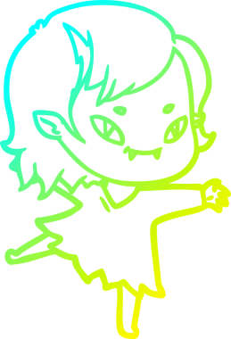 Bir insan tarafından çizilmiş soğuk gradyan çizgi çizimi.