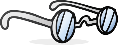 Bir insan tarafından çizilmiş serbest çizim karikatür gözlüğü