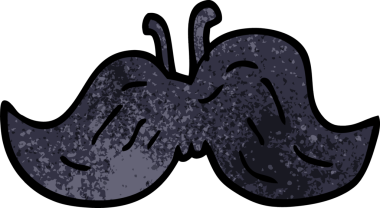 Bir insan tarafından çizilmiş karalama bıyığı.