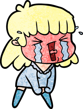 Bir insan tarafından çizilmiş karikatür kadın.