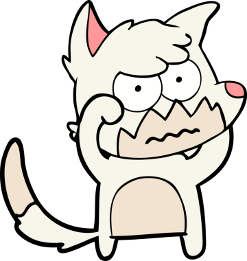 Bir insan tarafından çizilmiş bir tilki.