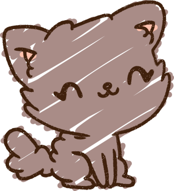 Bir insan tarafından çizilmiş şirin kedi tebeşiri.