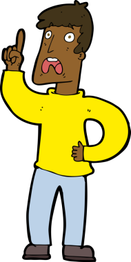 Bir insan tarafından çizilmiş bir şikayeti olan karikatür adamı.