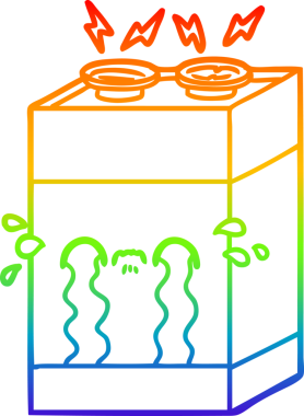 gökkuşağı gradyan çizgi çizimi bir insan tarafından çizilmiş ağlayan bir batarya
