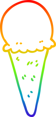 gökkuşağı gradyanı çizimi bir insan tarafından çizilmiş dondurma çizgi filmi