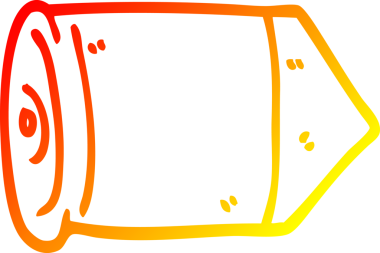 Bir insan tarafından çizilen altın kurşunun sıcak çizgi çizimi
