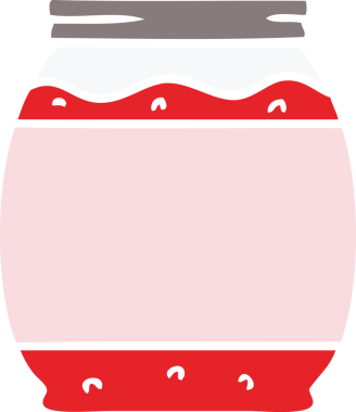 Bir insan tarafından çizilmiş bir çilek reçeli karalaması.