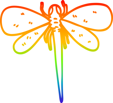 gökkuşağı gradyan çizgisi bir insan tarafından çizilmiş bir yusufçuk çizgi