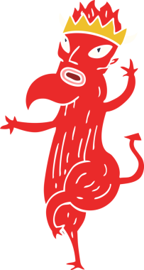 Bir insan tarafından çizilmiş karalama şeytanı