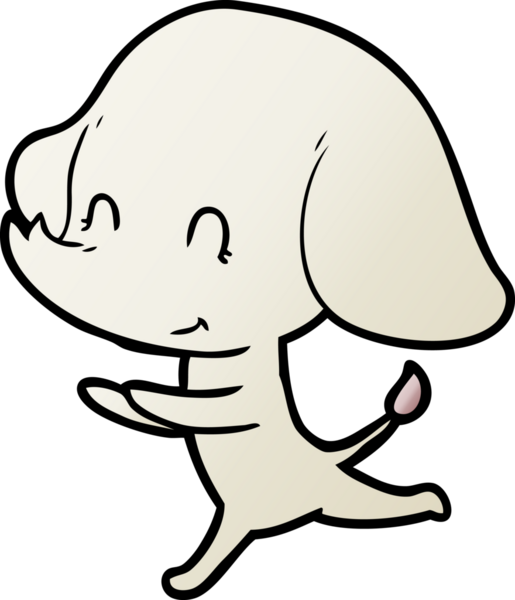 Bir insan tarafından çizilmiş şirin bir fil.