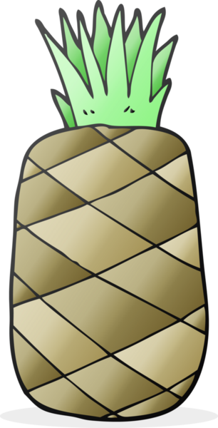 Bir insan tarafından çizilmiş serbest çizim ananas.