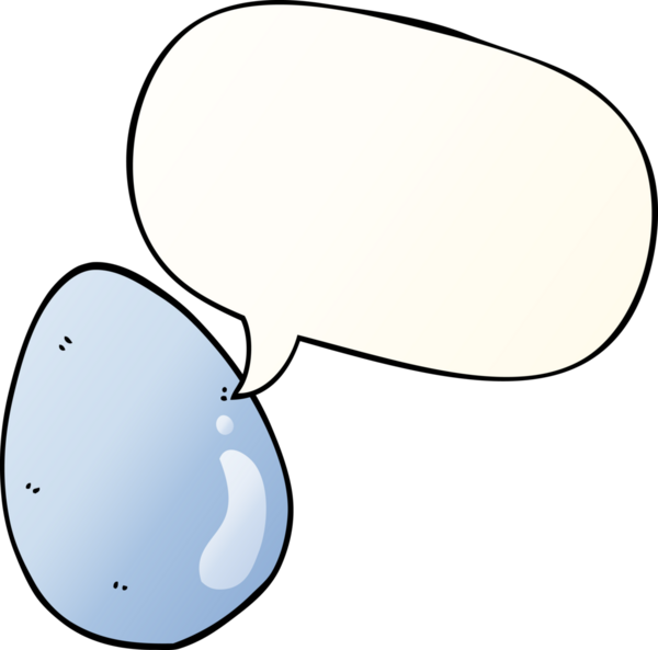 bir insan tarafından çizilmiş, konuşma baloncuklu karikatür yumurtası.