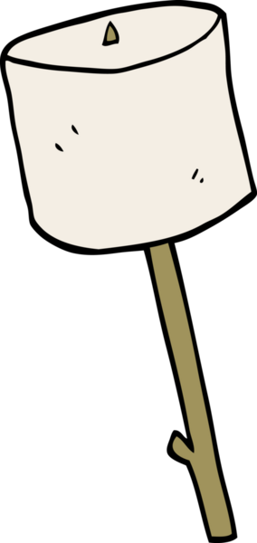 Bir insan tarafından çizilmiş çubuğa marşmelov karalaması