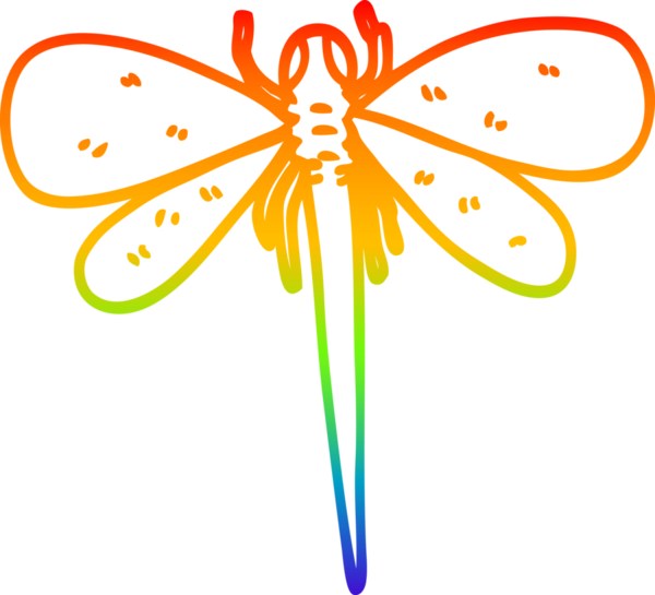 gökkuşağı gradyan çizgisi bir insan tarafından çizilmiş bir yusufçuk çizgi