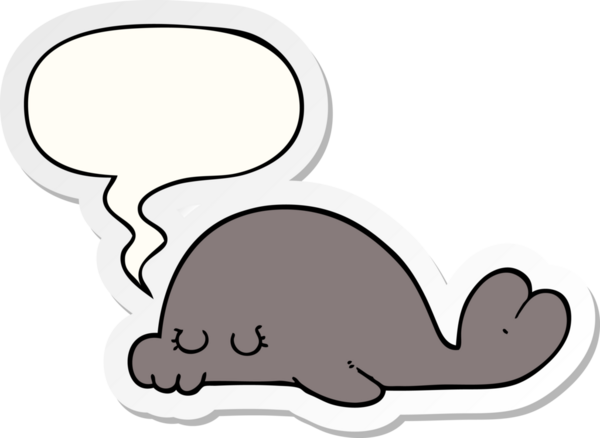 Bir insan tarafından çizilmiş konuşma balonu etiketli karikatür mührü.