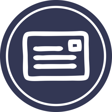 bir insan tarafından çizilmiş zarf harfi dairesel simgesi