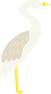 Bir insan tarafından çizilmiş düz renk çizgi film leyleği