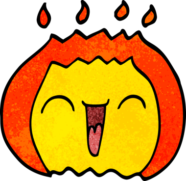 bir insan tarafından çizilmiş karalama alevi