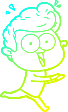 Bir insan tarafından çizilmiş soğuk çizgi çizgi film karakteri.