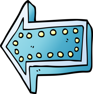 Bir insan tarafından çizilmiş karalama oku.