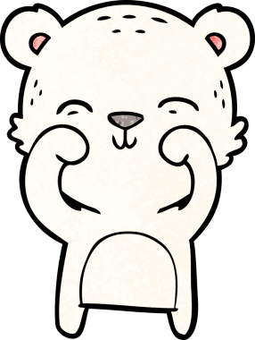 Bir insan tarafından çizilmiş kutup ayısı karikatürü