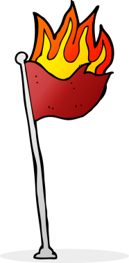 Bir insan tarafından çizilmiş karikatür bayrağı