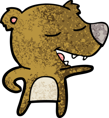 Bir insan tarafından çizilmiş bir çizgi film karakteri.