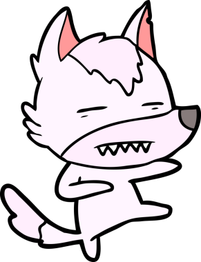 Bir insan tarafından çizilmiş kurt tekmesi.