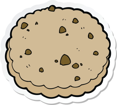 Bir insan tarafından çizilmiş karikatür bisküvisi.