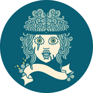 Retro Dövme Tarzı İnsan Barbar Karakteri