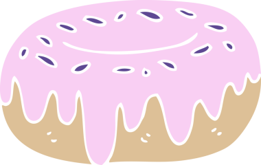 Bir insan tarafından çizilmiş karikatür çörekleri.