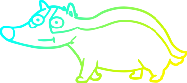 Bir insan tarafından çizilmiş soğuk gradyan çizgi film karakteri.