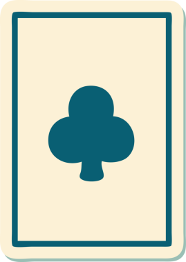 Bir insan tarafından çizilmiş sinek asının geleneksel stiliyle dövme çıkartması.