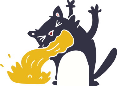 Çizgi film kedisi bir insan tarafından çiziliyor.