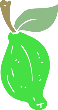 Bir insan tarafından çizilmiş karalama kireç meyvesi.