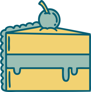 Bir insanın çizdiği çikolatalı pastanın ikonik dövmesi.