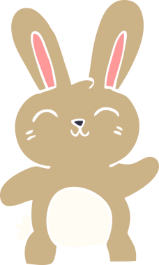 Bir insan tarafından çizilmiş şirin tavşan.