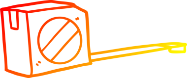 Bir insan tarafından çizilen çizgi film şeridinin sıcak gradyan çizimi