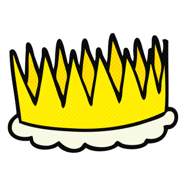 Bir insan tarafından çizilmiş serbest çizgi film tacı.