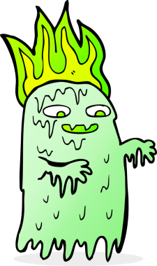 Bir insan tarafından çizilmiş garip bir hayalet.